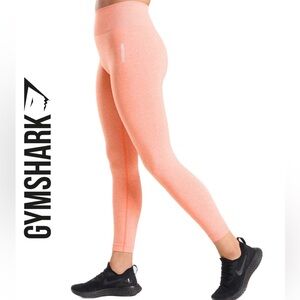 Gymshark Adapt Marl Seamless Leggings | Medium | Coral Orange | High Waist